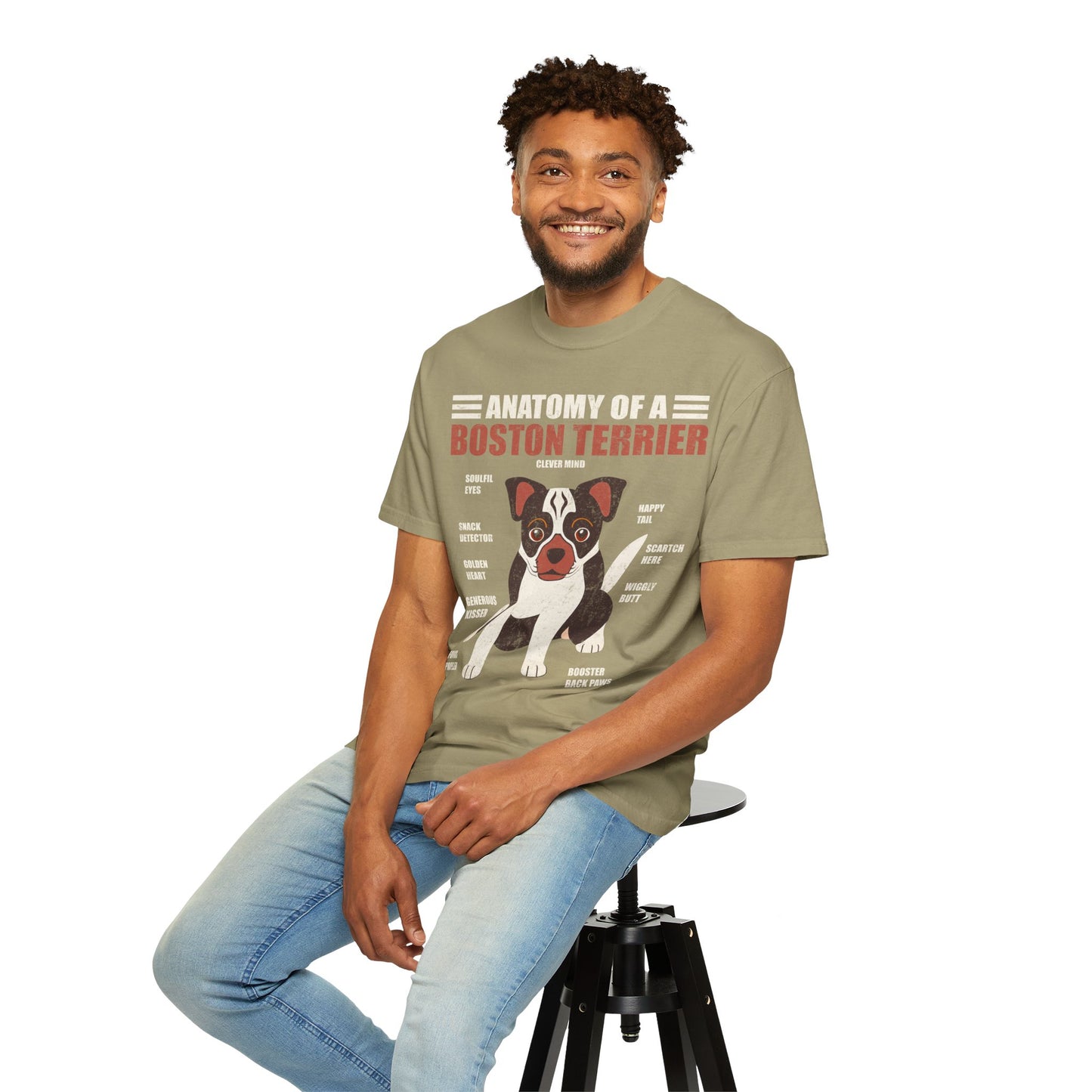 Anatomy of a Boston Terrier T-Shirt – Funny Dog Lover Gift for Moms, Dads & Owners