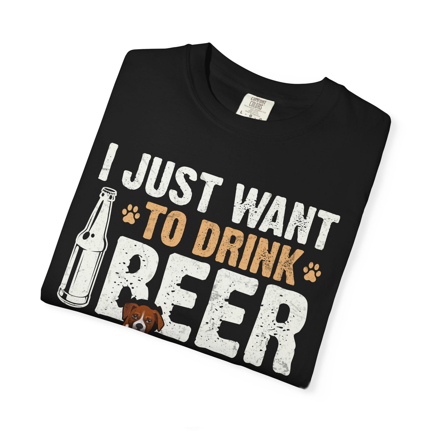 I Just Want To Drink Beer And Hang With My Boxer T Shirt Funny Dog Lover Gift For Pet Owners