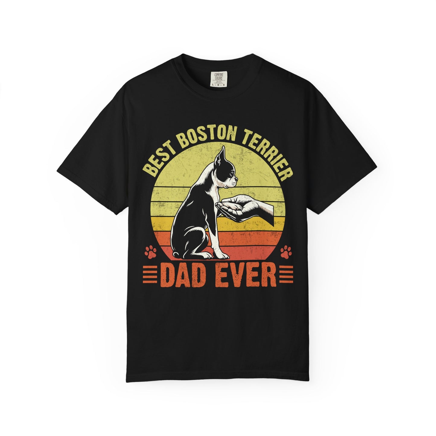 Best Boston Terrier Dad Ever Funny Dog Lover T-Shirt – Boston Terrier Gift for Dog Dad