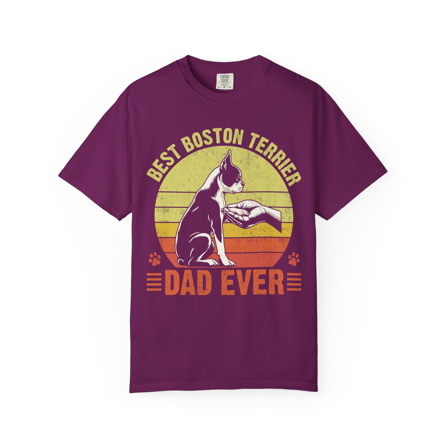 Best Boston Terrier Dad Ever Funny Dog Lover T-Shirt – Boston Terrier Gift for Dog Dad