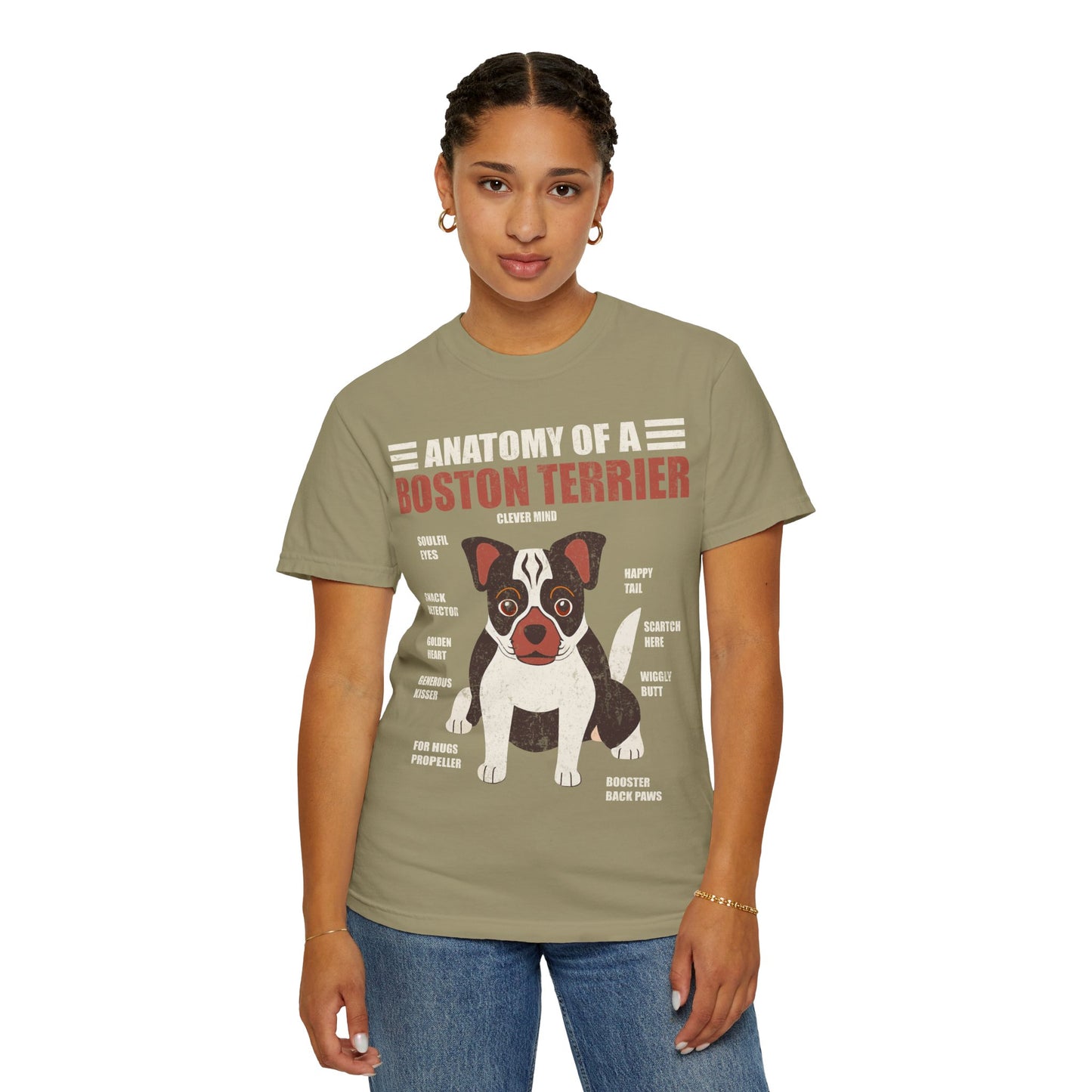 Anatomy of a Boston Terrier T-Shirt – Funny Dog Lover Gift for Moms, Dads & Owners