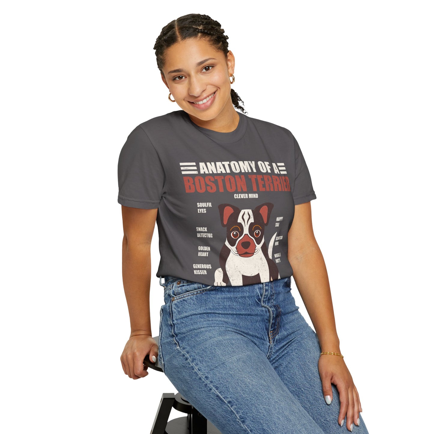Anatomy of a Boston Terrier T-Shirt – Funny Dog Lover Gift for Moms, Dads & Owners