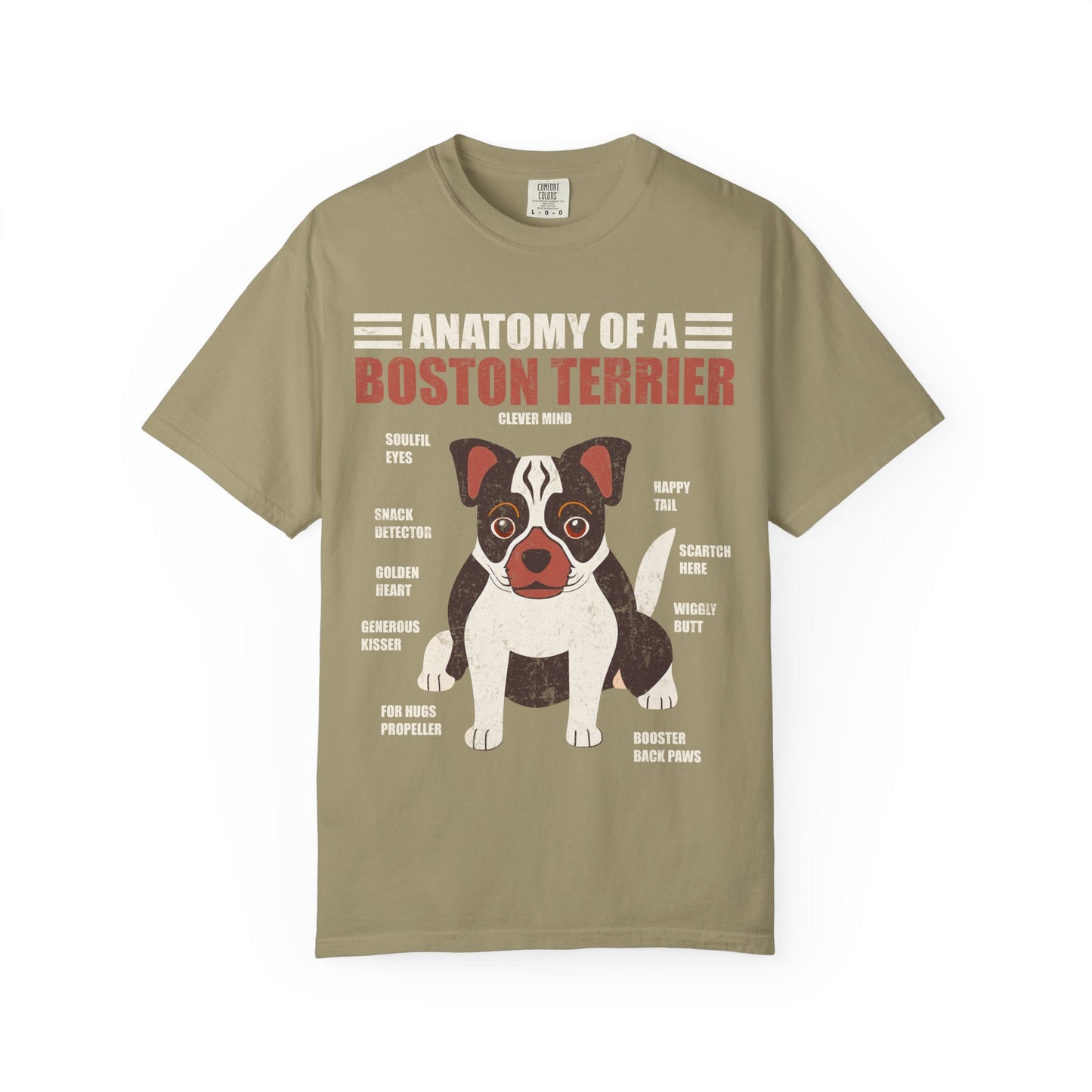 Anatomy of a Boston Terrier T-Shirt – Funny Dog Lover Gift for Moms, Dads & Owners