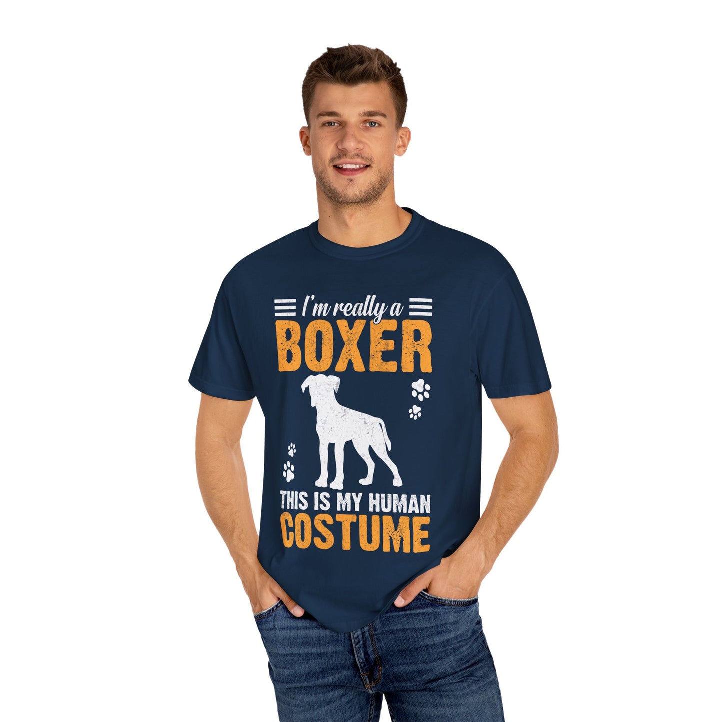 I'm Really Boxer This Is My Human Costume T Shirt Funny Dog Lover Gift For Boxer Owners