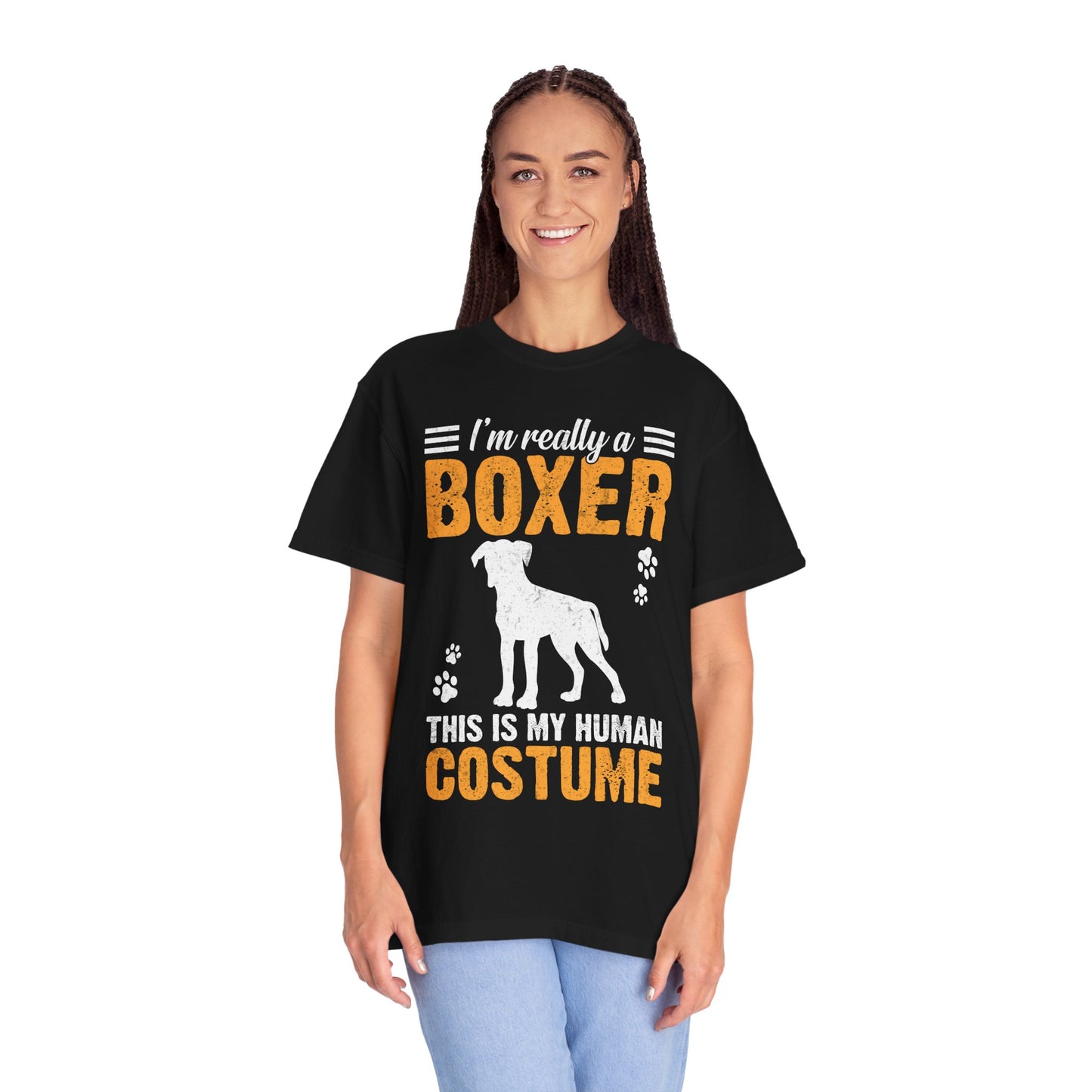 I'm Really Boxer This Is My Human Costume T Shirt Funny Dog Lover Gift For Boxer Owners