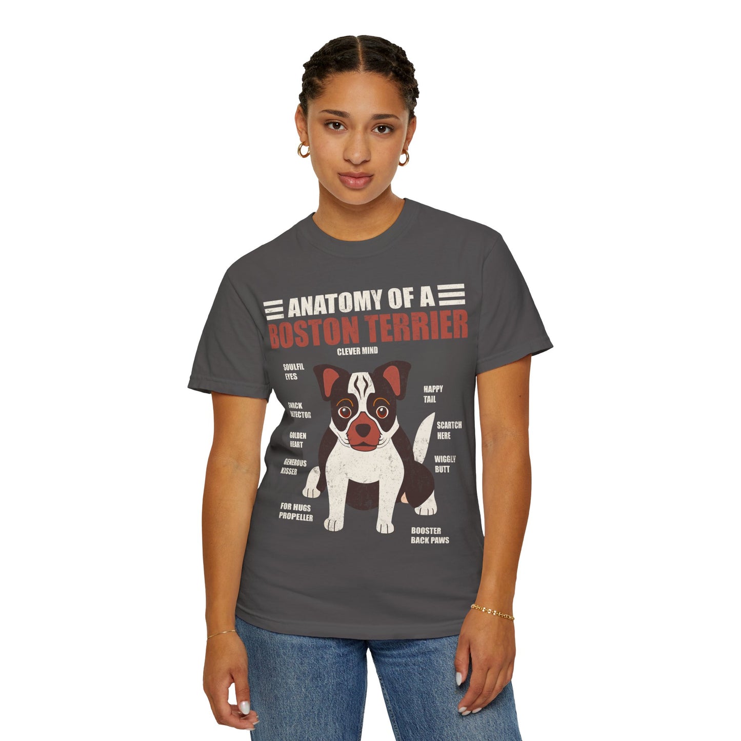 Anatomy of a Boston Terrier T-Shirt – Funny Dog Lover Gift for Moms, Dads & Owners
