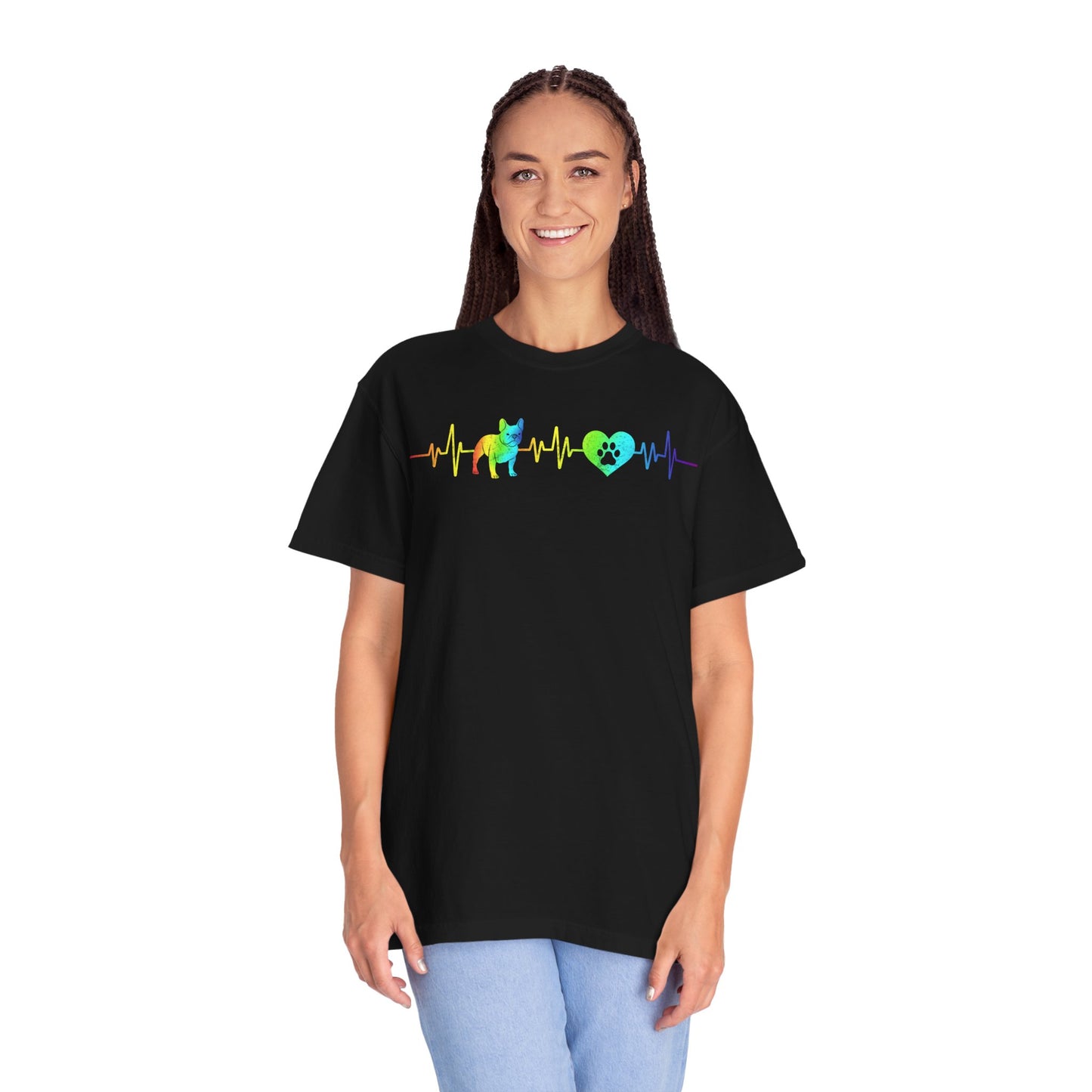 Heartbeat Paw Pitbull Tie Dye Hippie Dog Lover T Shirt For Women And Men