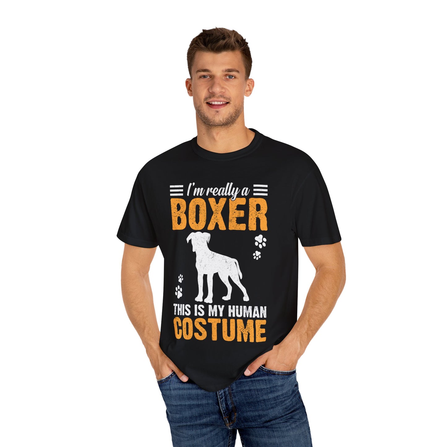 I'm Really Boxer This Is My Human Costume T Shirt Funny Dog Lover Gift For Boxer Owners