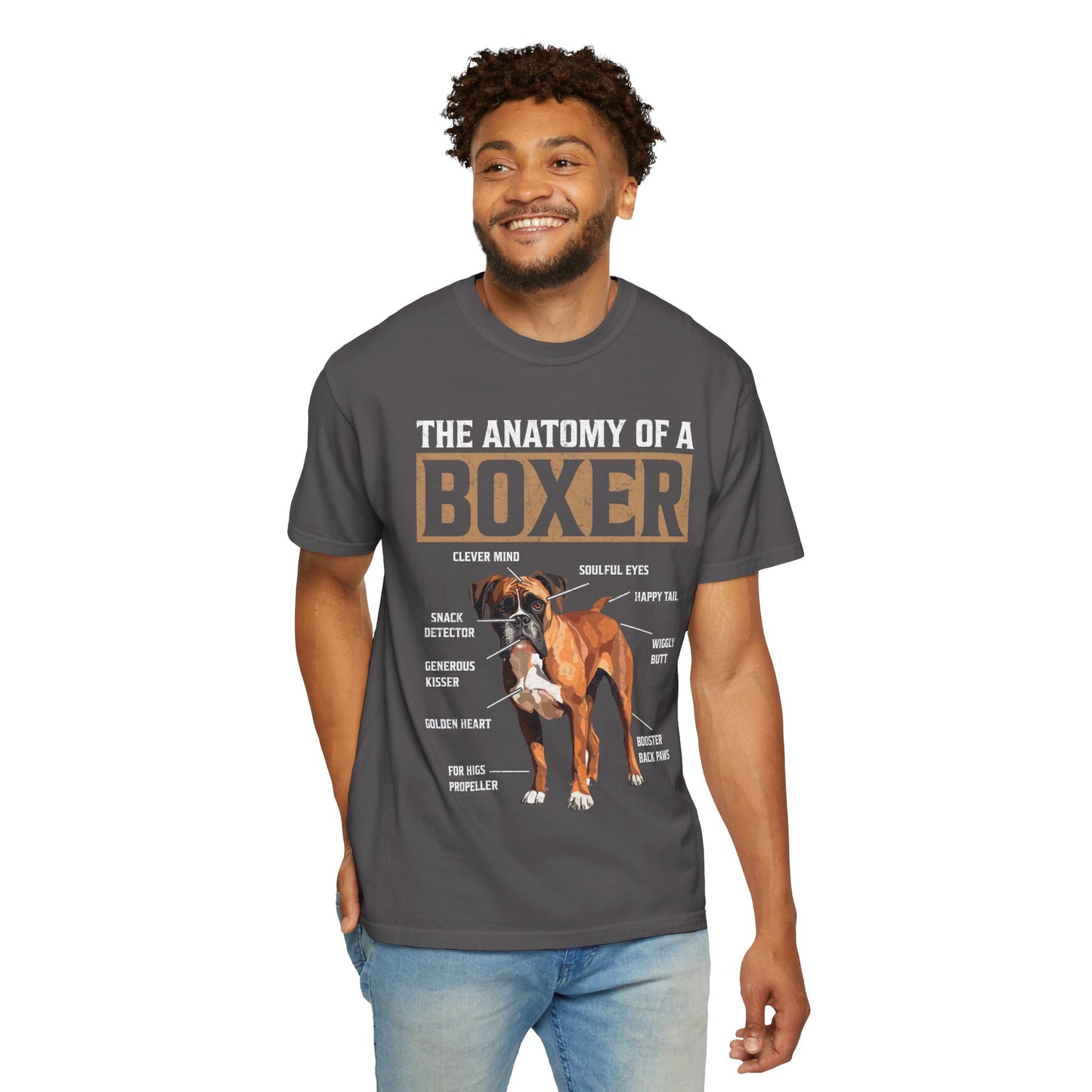 Anatomy Of A Boxer Dog Lover T Shirt Funny Boxer Mom Dad Pet Owner Gift Apparel Tee