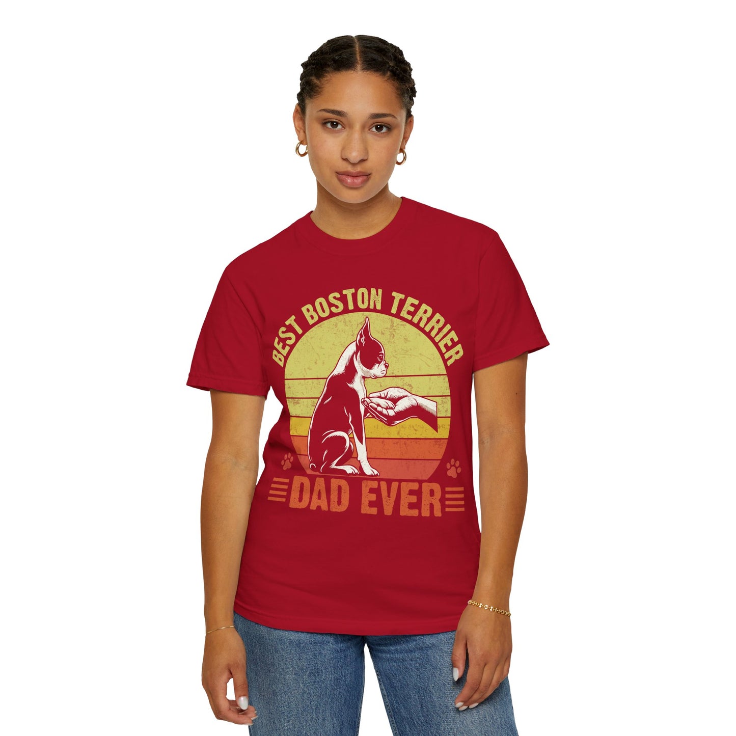 Best Boston Terrier Dad Ever Funny Dog Lover T-Shirt – Boston Terrier Gift for Dog Dad