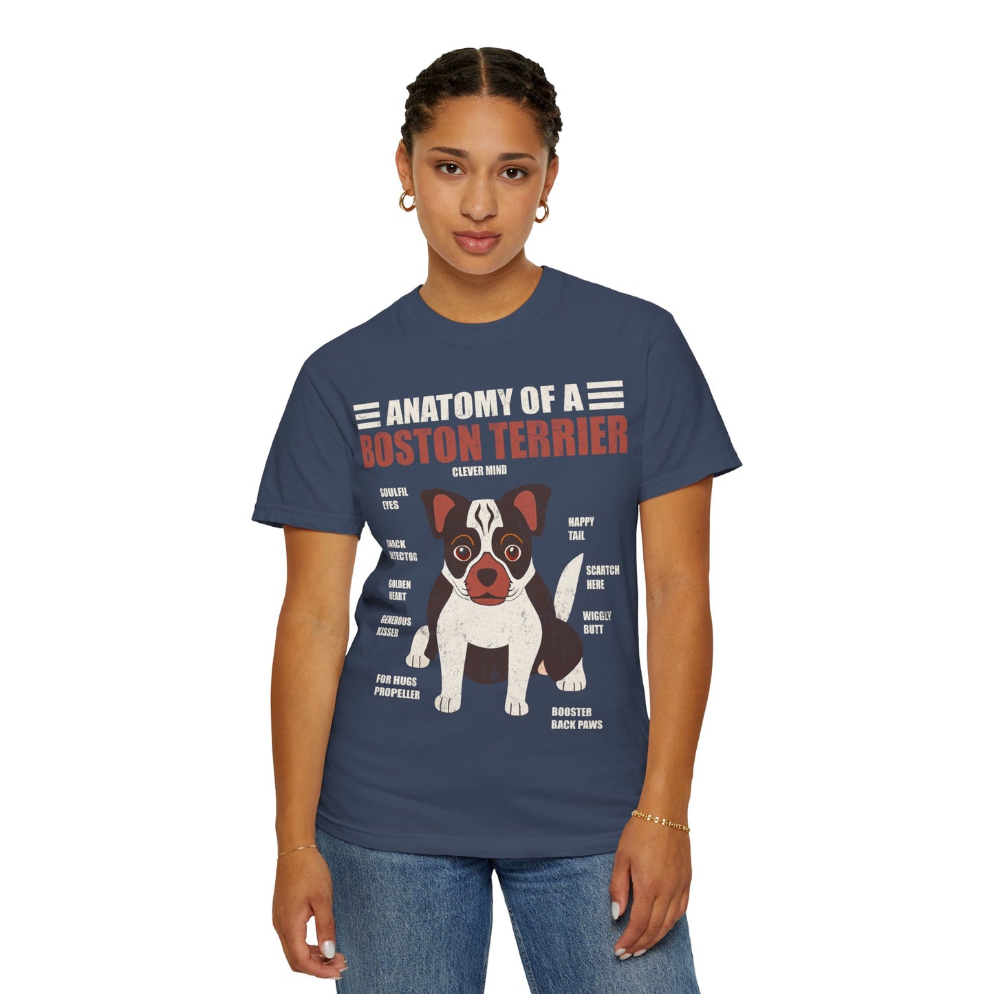 Anatomy of a Boston Terrier T-Shirt – Funny Dog Lover Gift for Moms, Dads & Owners