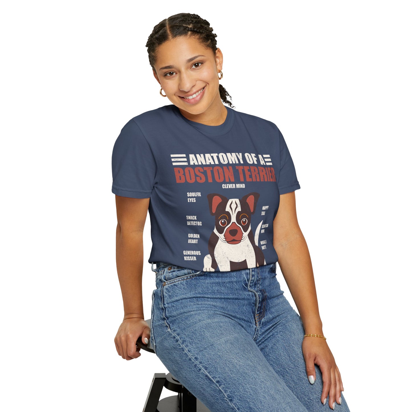 Anatomy of a Boston Terrier T-Shirt – Funny Dog Lover Gift for Moms, Dads & Owners