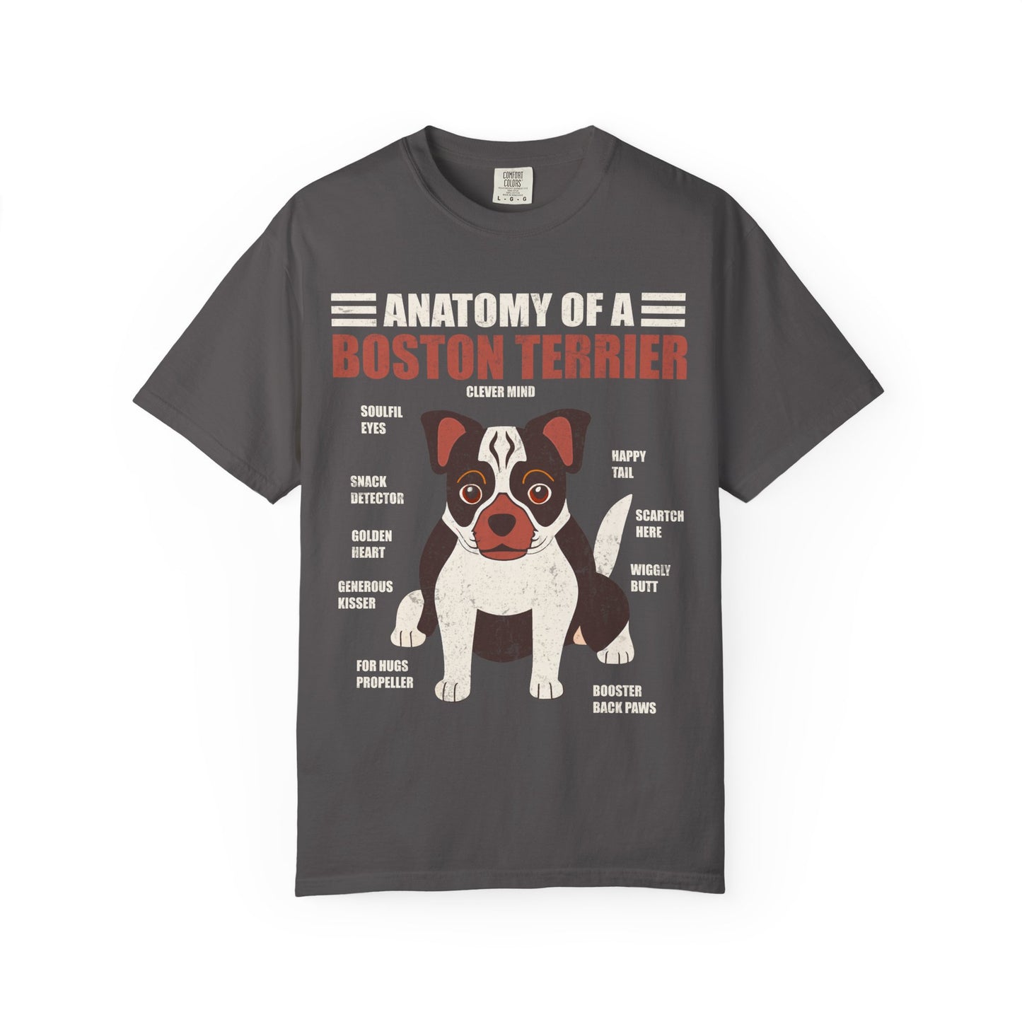 Anatomy of a Boston Terrier T-Shirt – Funny Dog Lover Gift for Moms, Dads & Owners