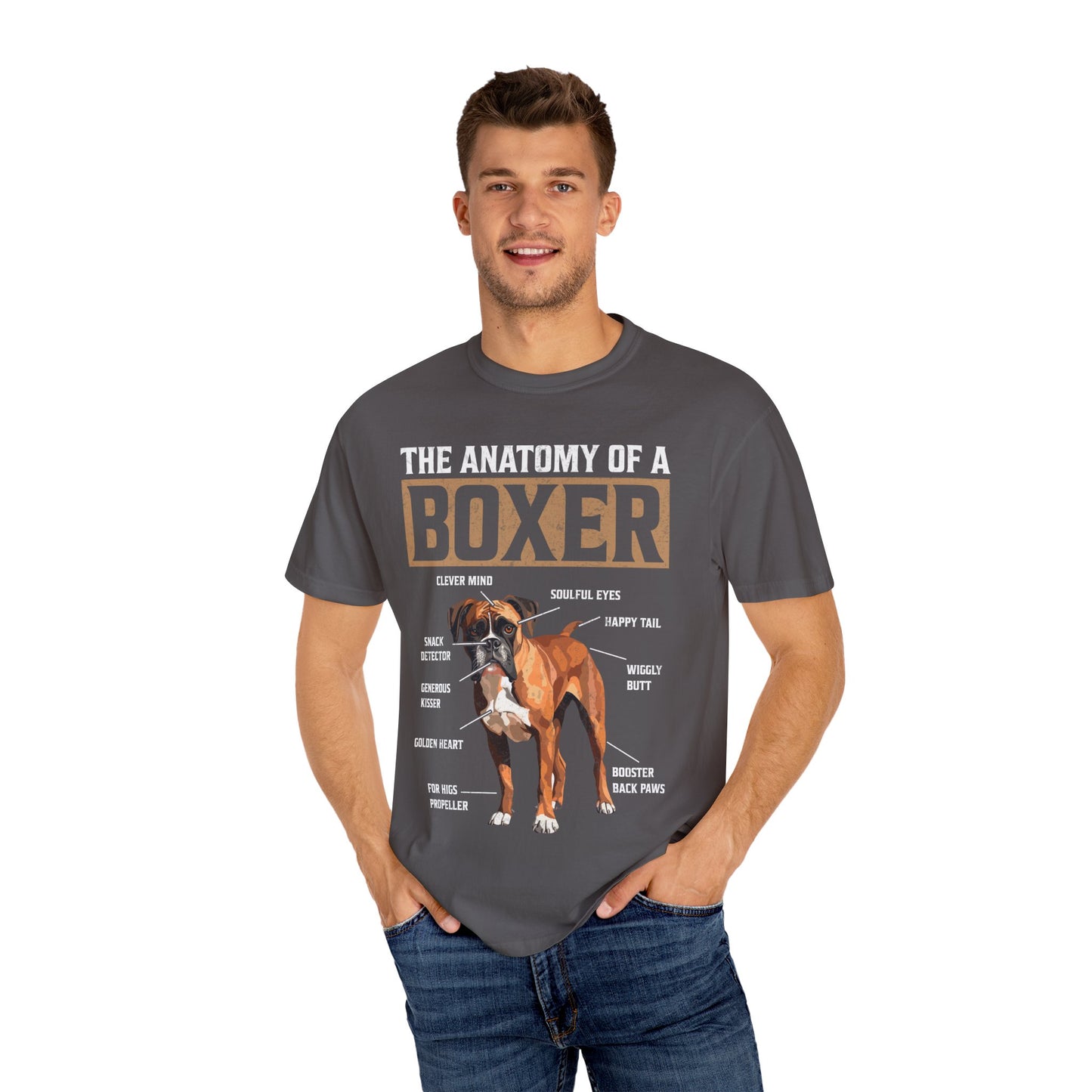 Anatomy Of A Boxer Dog Lover T Shirt Funny Boxer Mom Dad Pet Owner Gift Apparel Tee