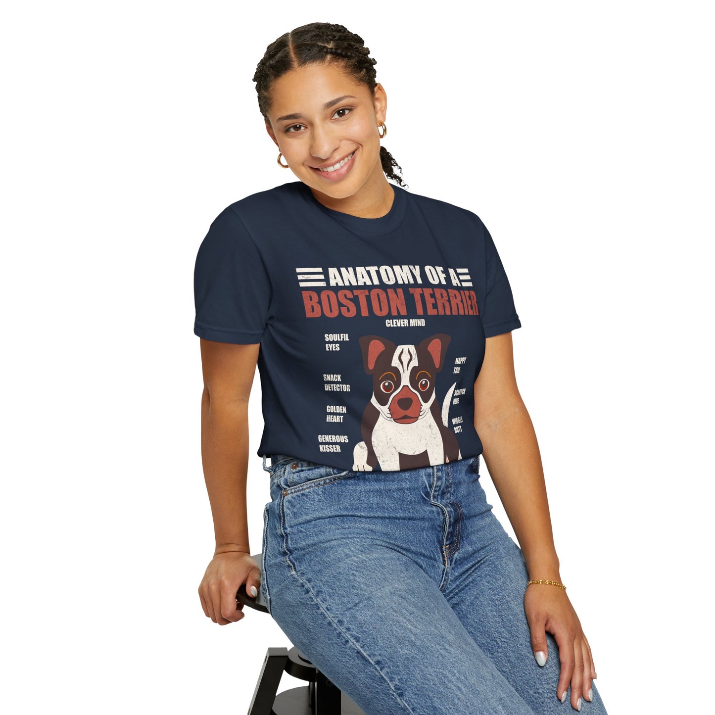 Anatomy of a Boston Terrier T-Shirt – Funny Dog Lover Gift for Moms, Dads & Owners