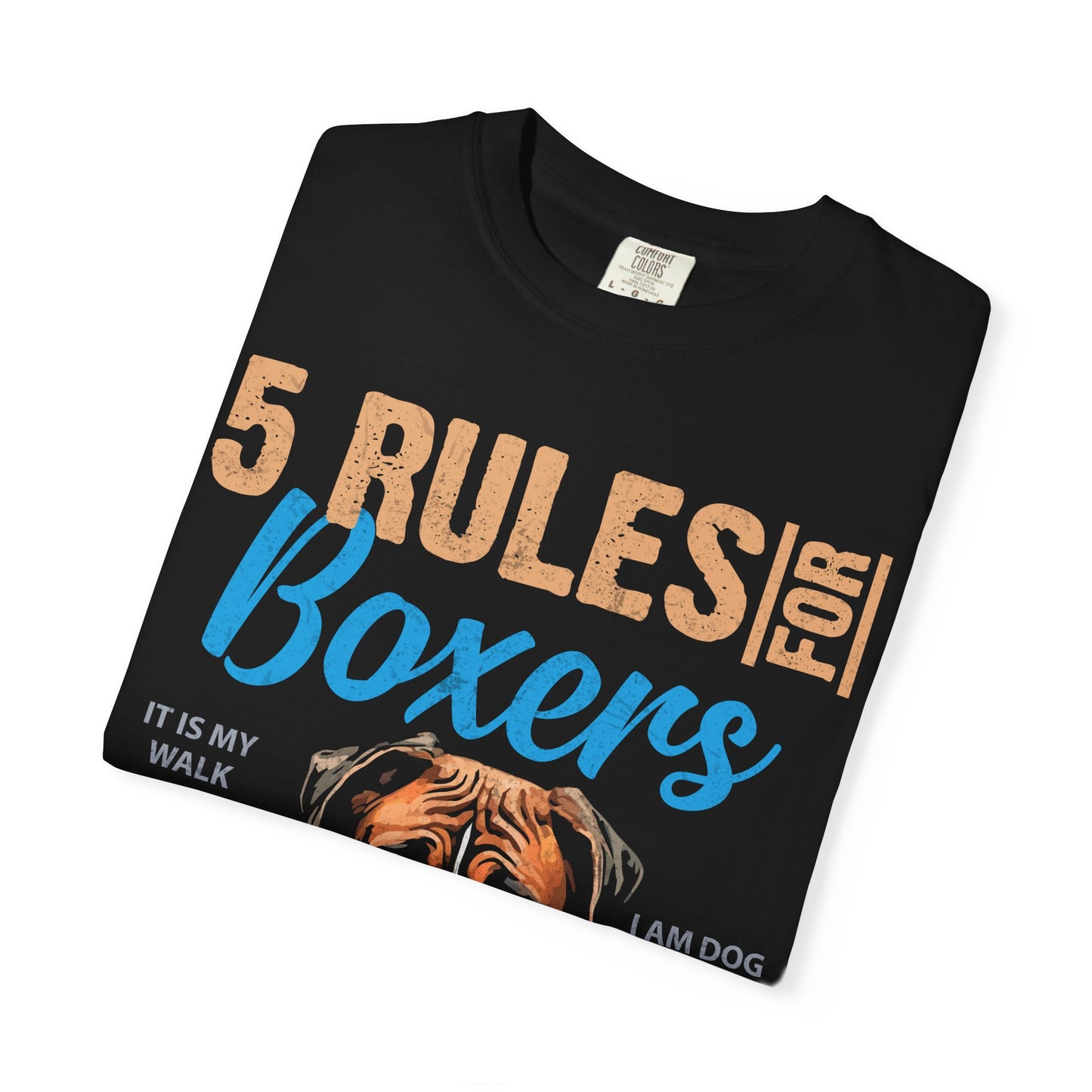 Funny 5 Rules for Boxers Dog Lover T Shirt Cute Boxer Mom Dad Pet Owner Gift Tee