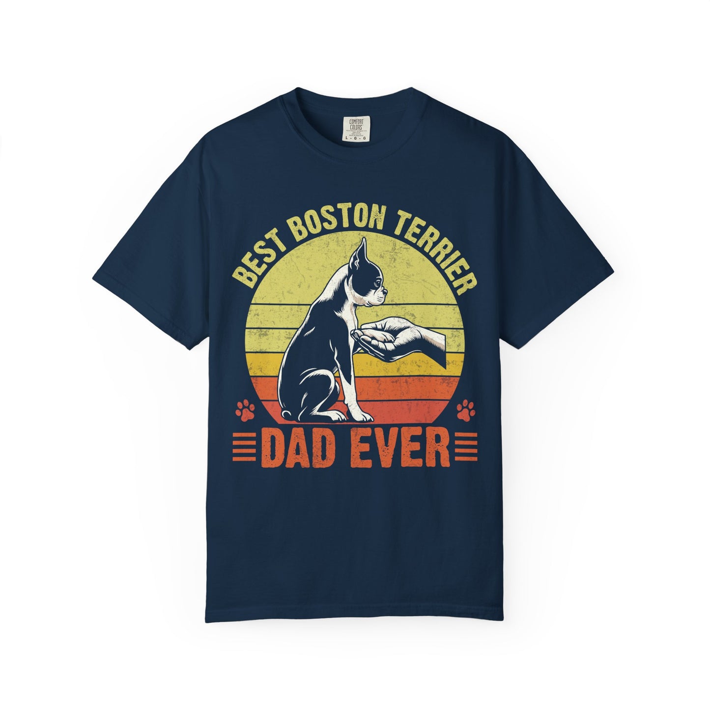 Best Boston Terrier Dad Ever Funny Dog Lover T-Shirt – Boston Terrier Gift for Dog Dad