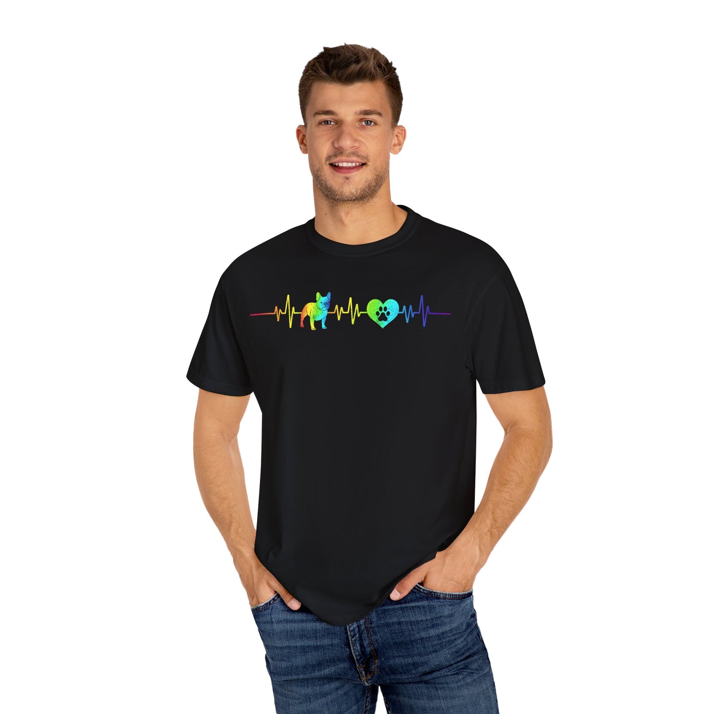 Heartbeat Paw Pitbull Tie Dye Hippie Dog Lover T Shirt For Women And Men