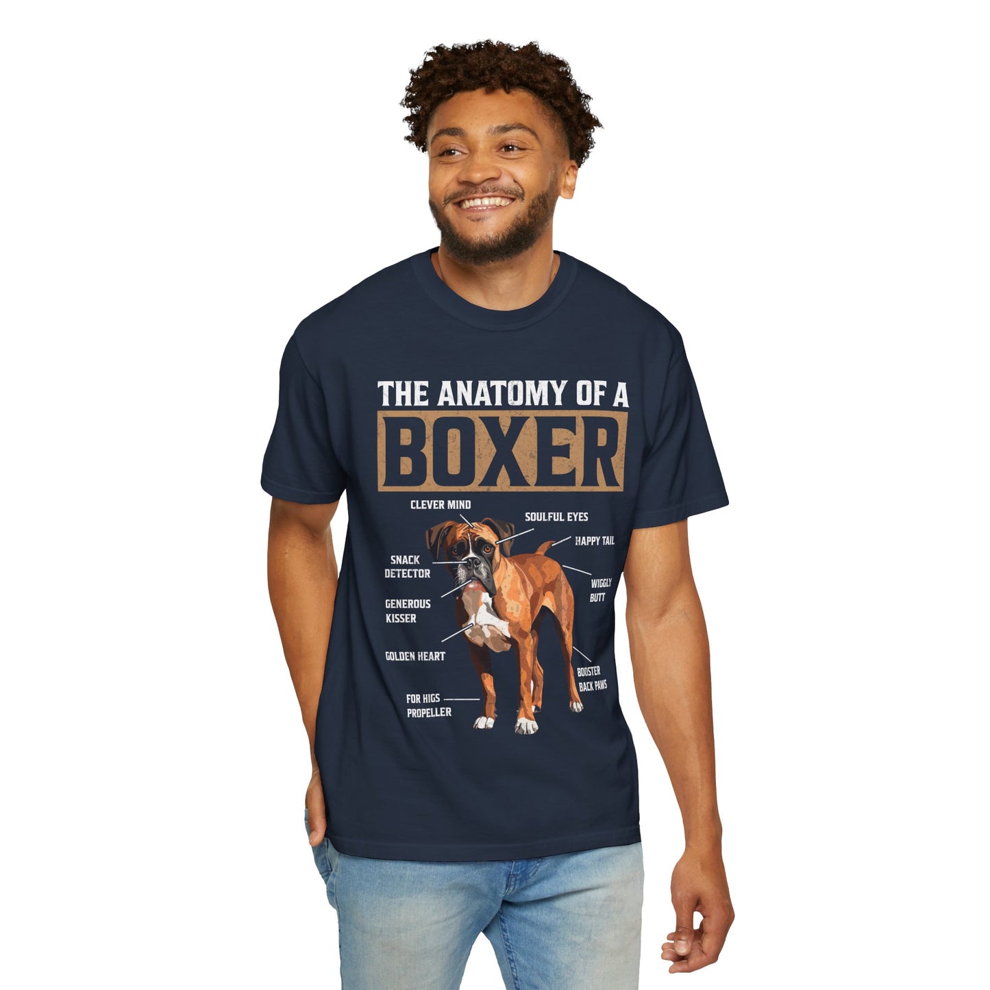 Anatomy Of A Boxer Dog Lover T Shirt Funny Boxer Mom Dad Pet Owner Gift Apparel Tee