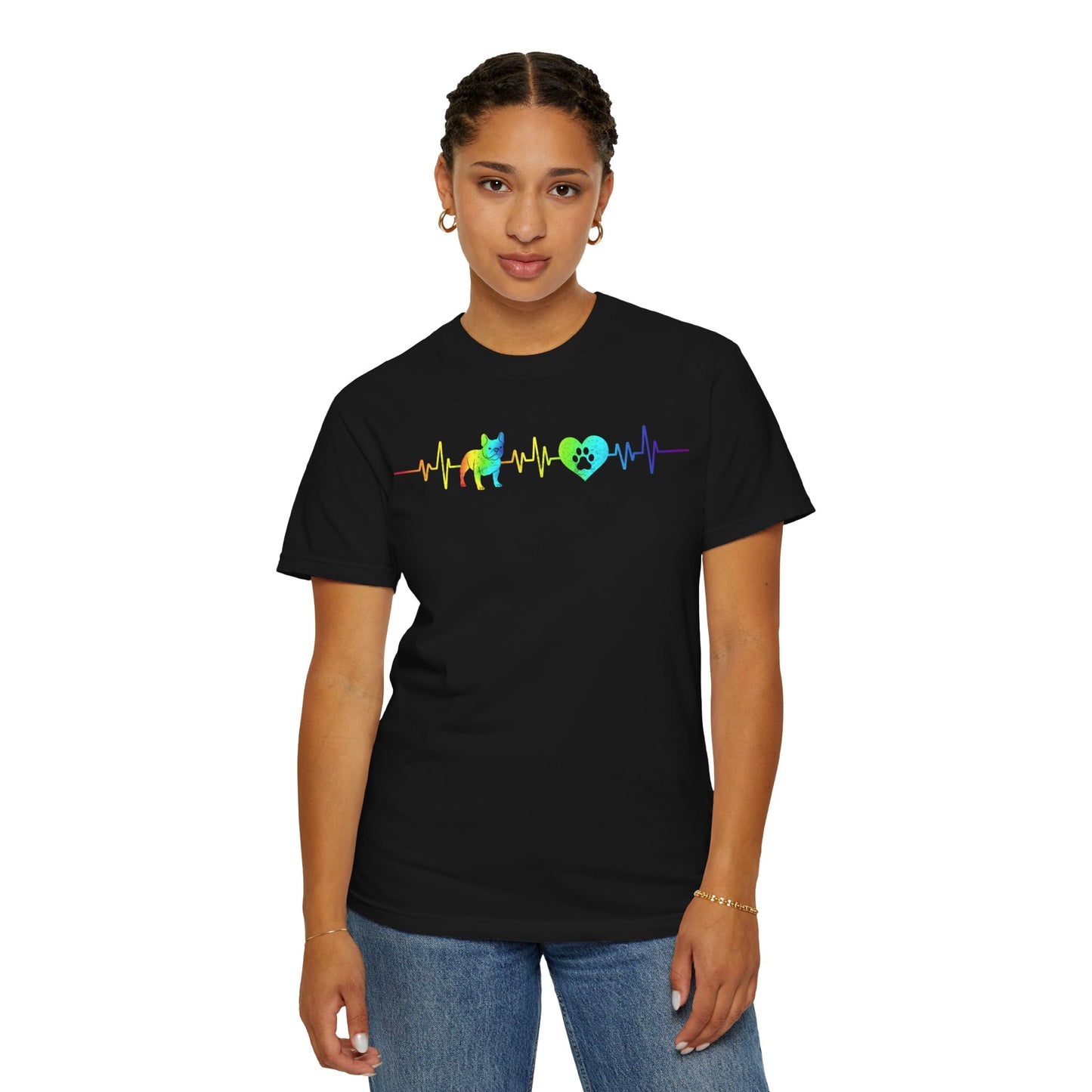 Heartbeat Paw Pitbull Tie Dye Hippie Dog Lover T Shirt For Women And Men