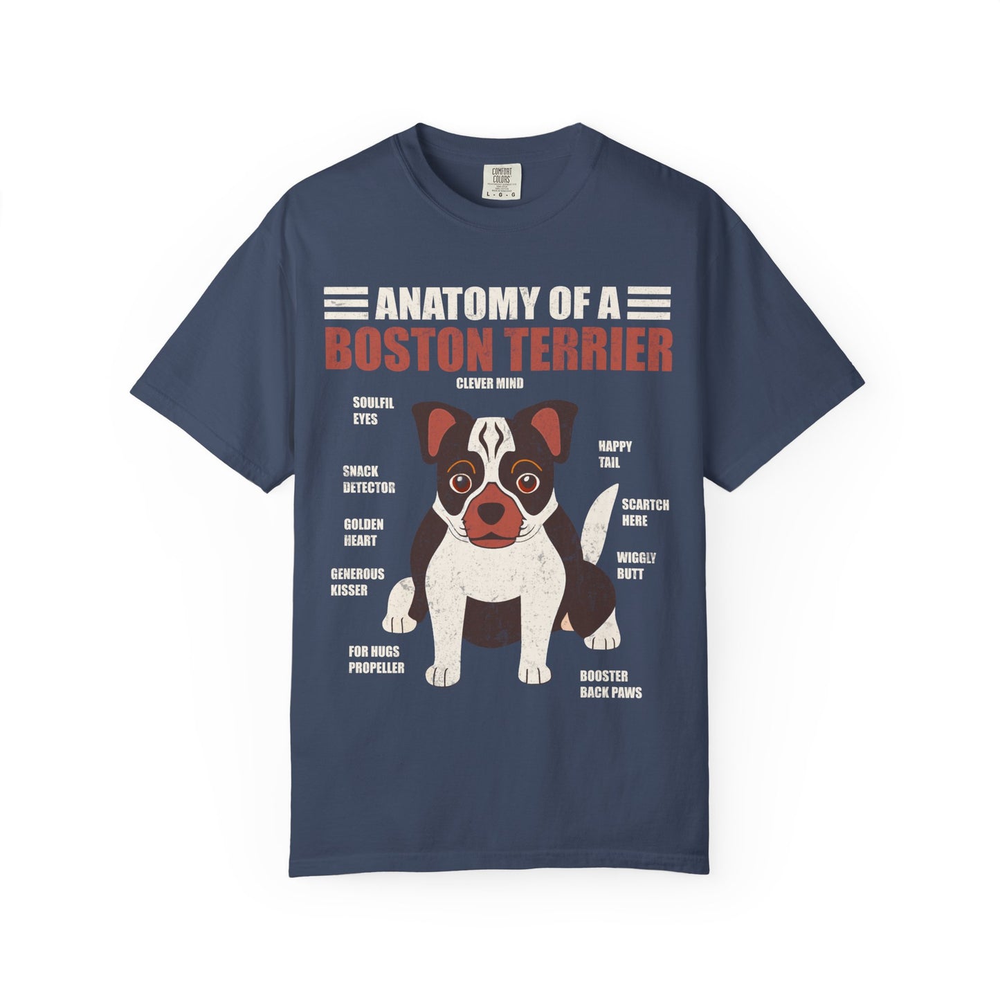 Anatomy of a Boston Terrier T-Shirt – Funny Dog Lover Gift for Moms, Dads & Owners