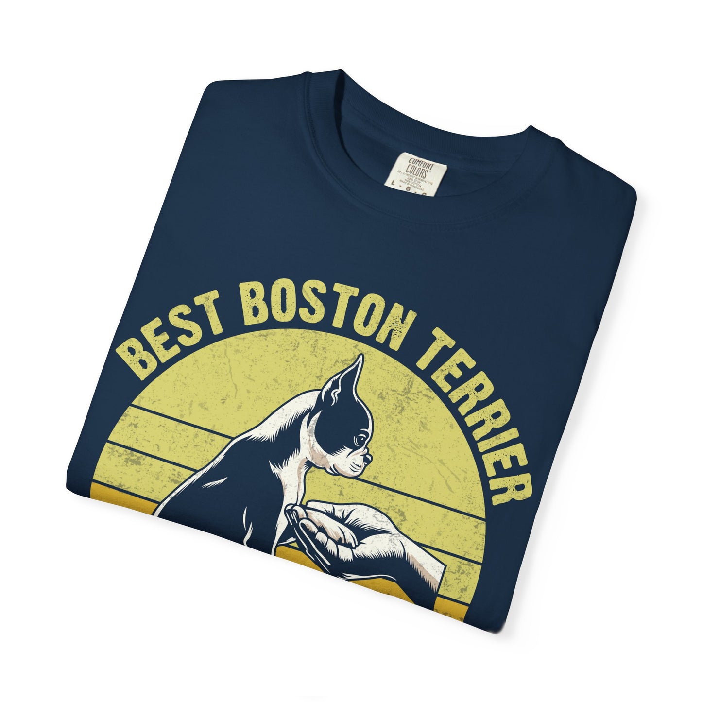 Best Boston Terrier Dad Ever Funny Dog Lover T-Shirt – Boston Terrier Gift for Dog Dad