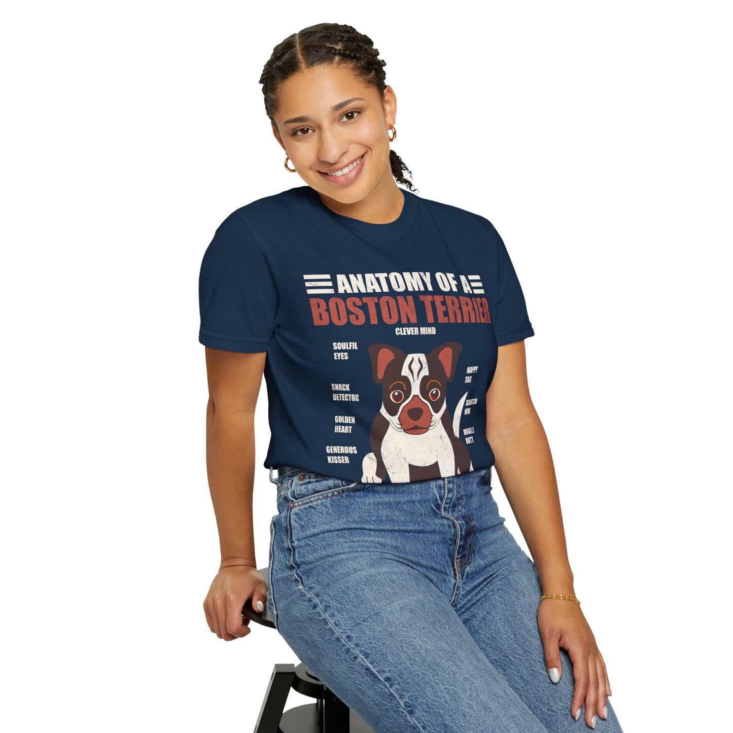 Anatomy of a Boston Terrier T-Shirt – Funny Dog Lover Gift for Moms, Dads & Owners