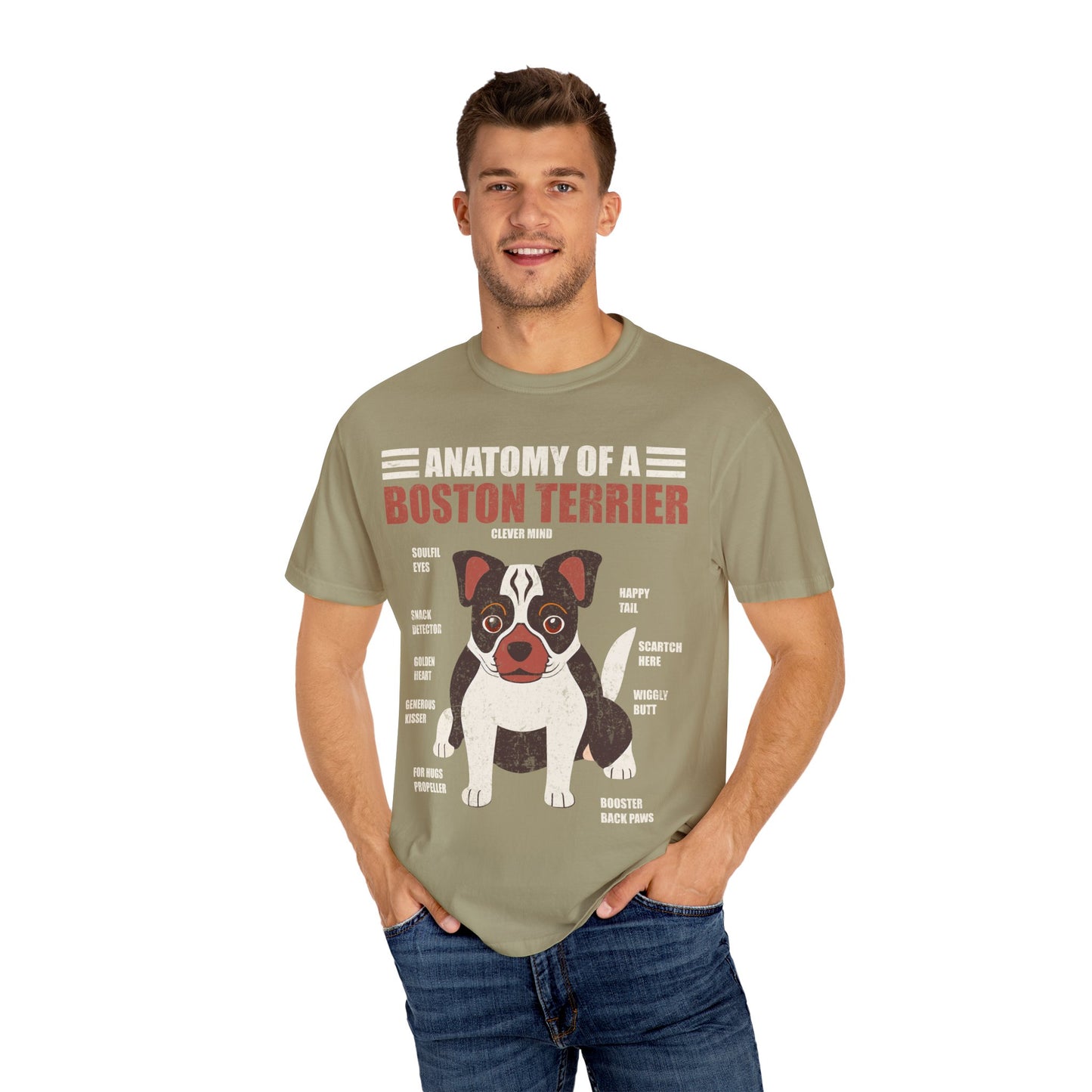 Anatomy of a Boston Terrier T-Shirt – Funny Dog Lover Gift for Moms, Dads & Owners
