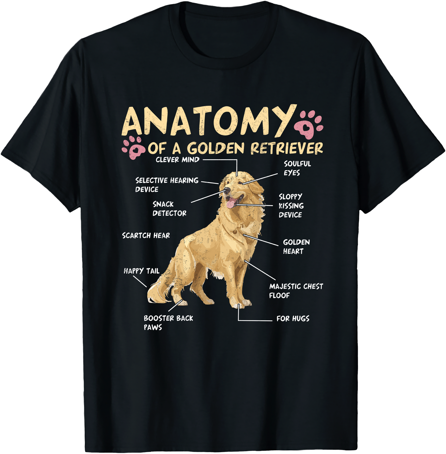 Funny Golden Retriever Dog Lover T Shirt Cute Puppy Pet Owner Gift Apparel