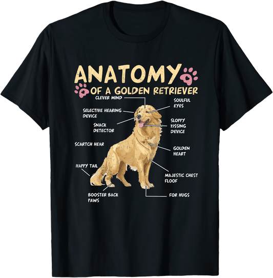Funny Golden Retriever Dog Lover T Shirt Cute Puppy Pet Owner Gift Apparel