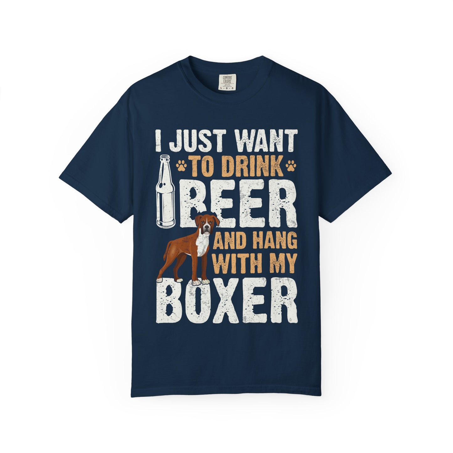 I Just Want To Drink Beer And Hang With My Boxer T Shirt Funny Dog Lover Gift For Pet Owners
