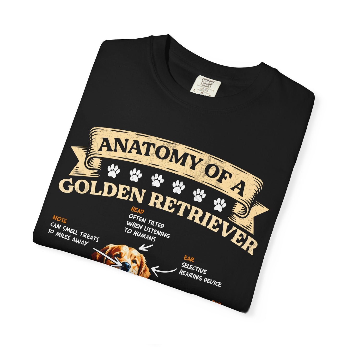 Anatomy Of A Golden Retriever Funny Dog Lover T Shirt For Pet Owners