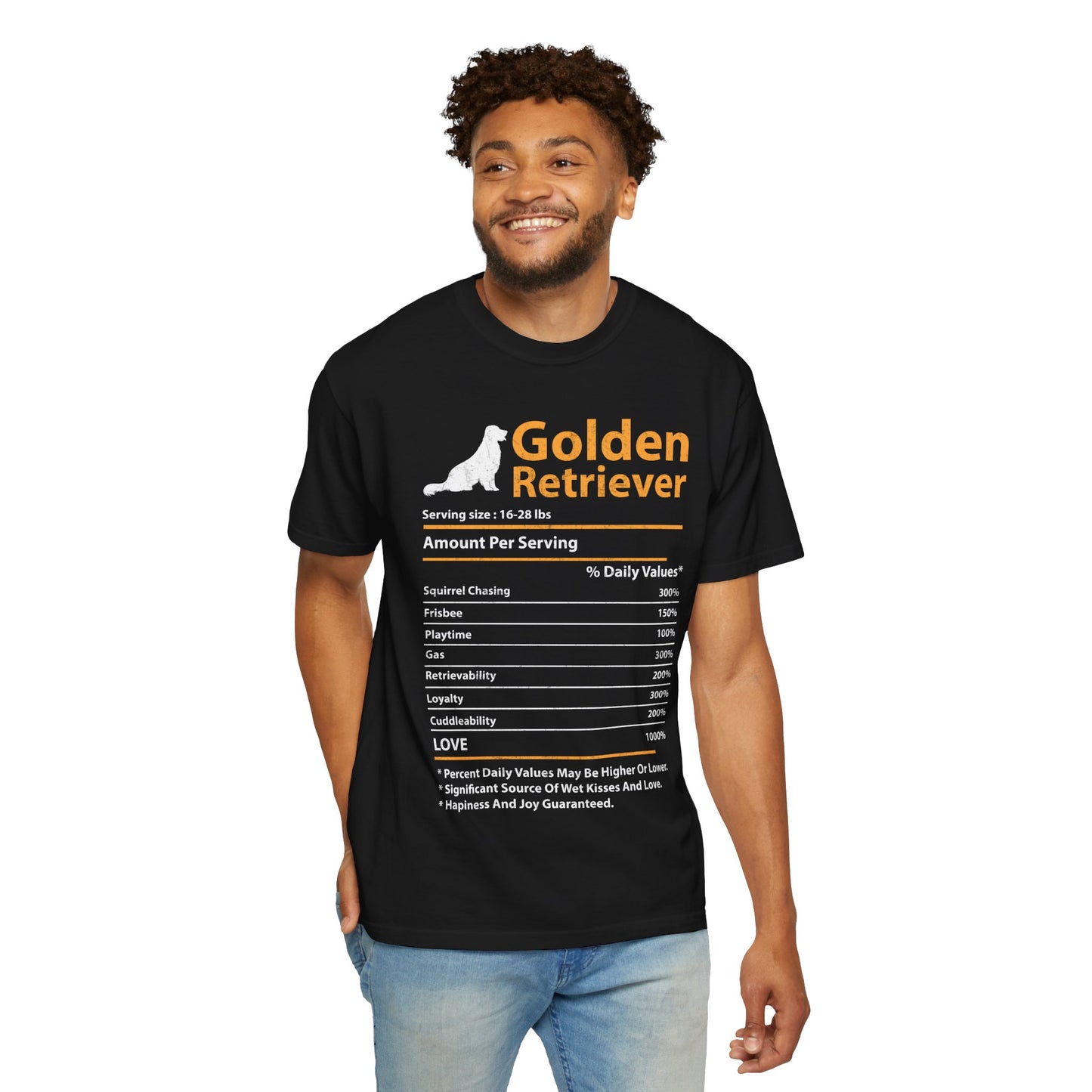 Funny Golden Retriever Facts Nutrition Dog Lover T Shirt For Pet Owners