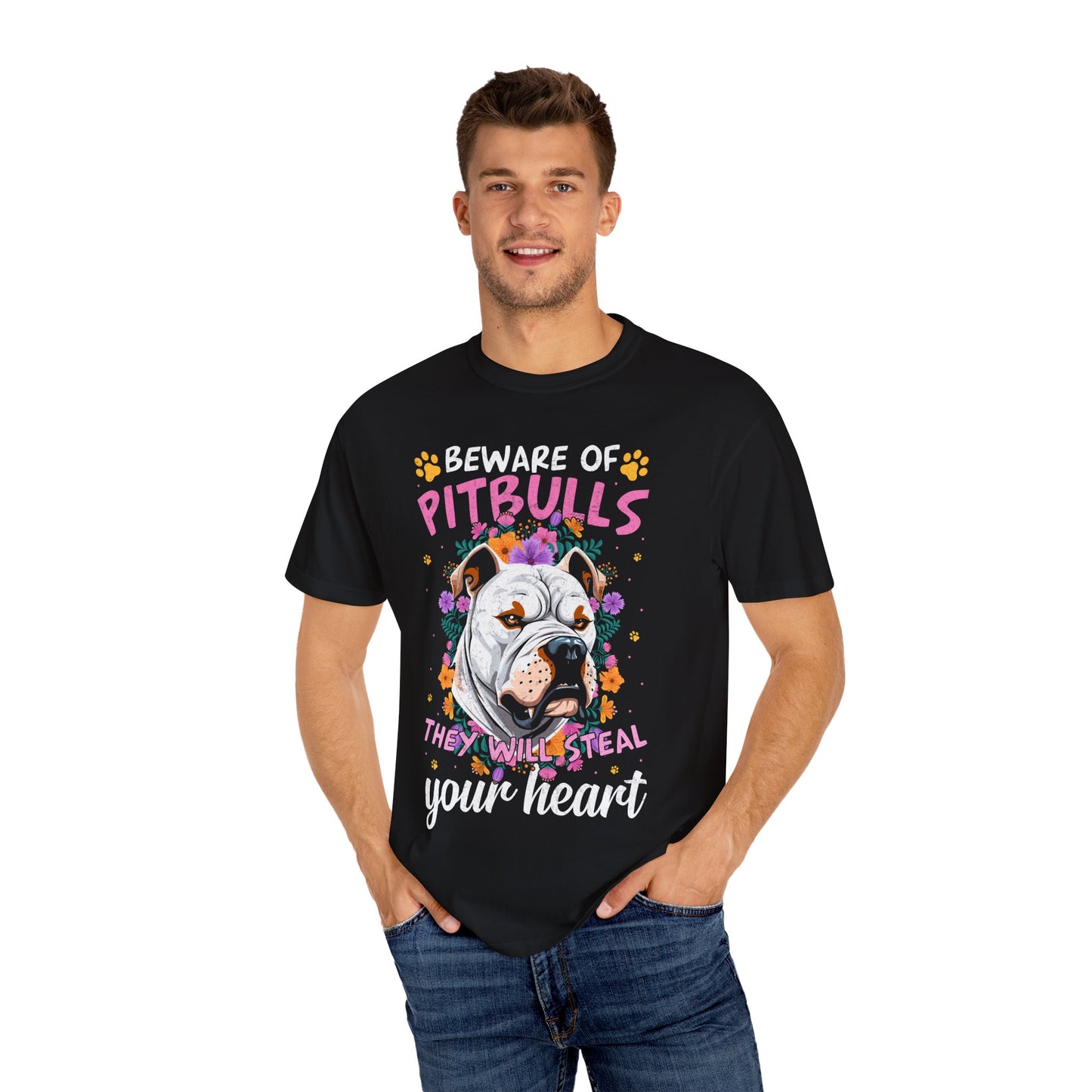 Beware Of Pitbulls Funny Dog Lover T Shirt They Will Steal Your Heart