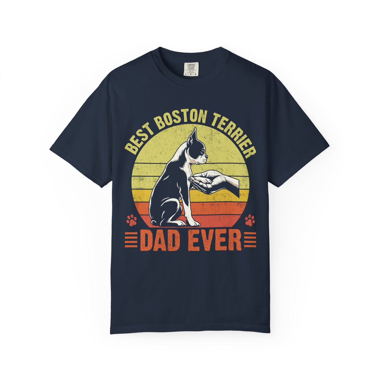 Best Boston Terrier Dad Ever Funny Dog Lover T-Shirt – Boston Terrier Gift for Dog Dad