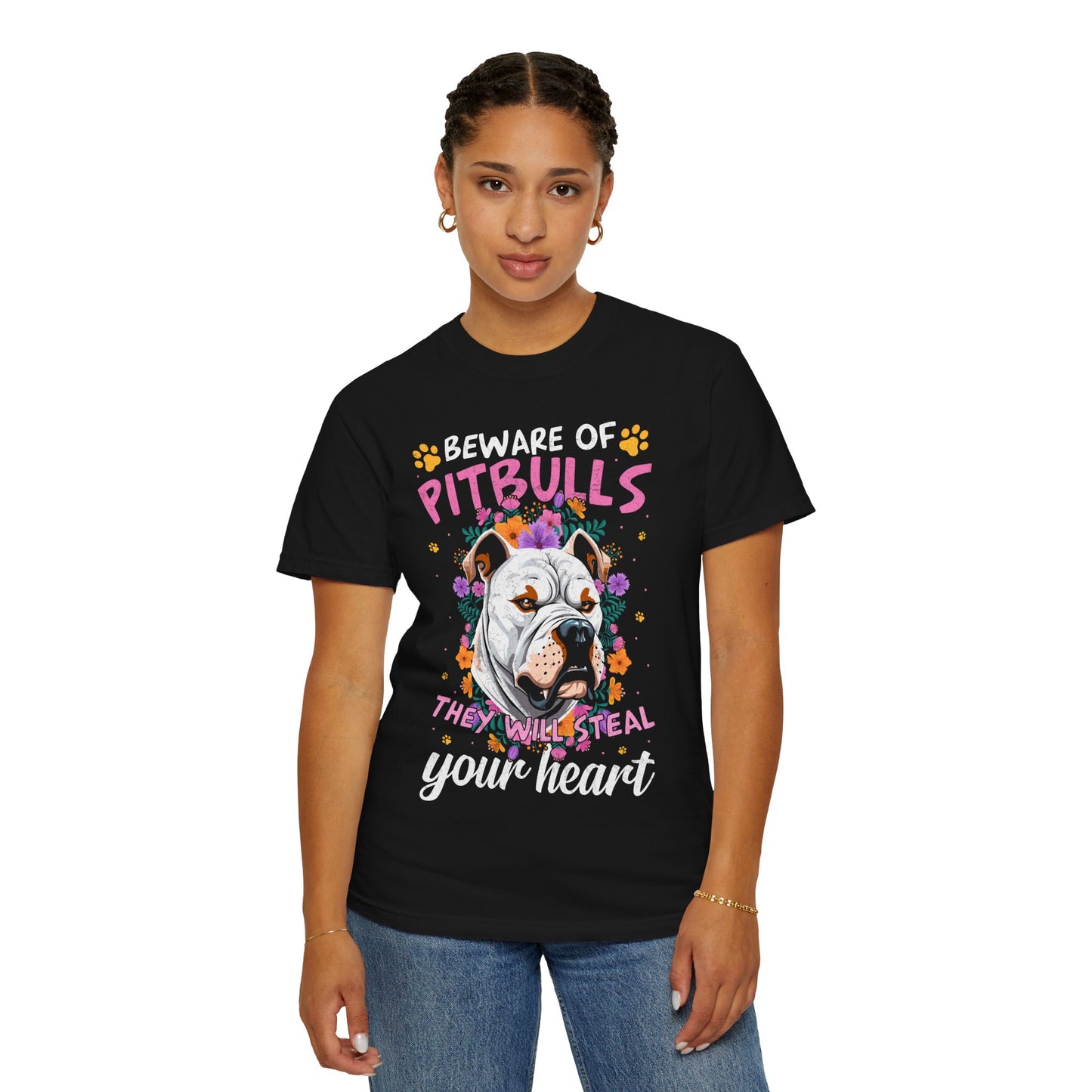 Beware Of Pitbulls Funny Dog Lover T Shirt They Will Steal Your Heart