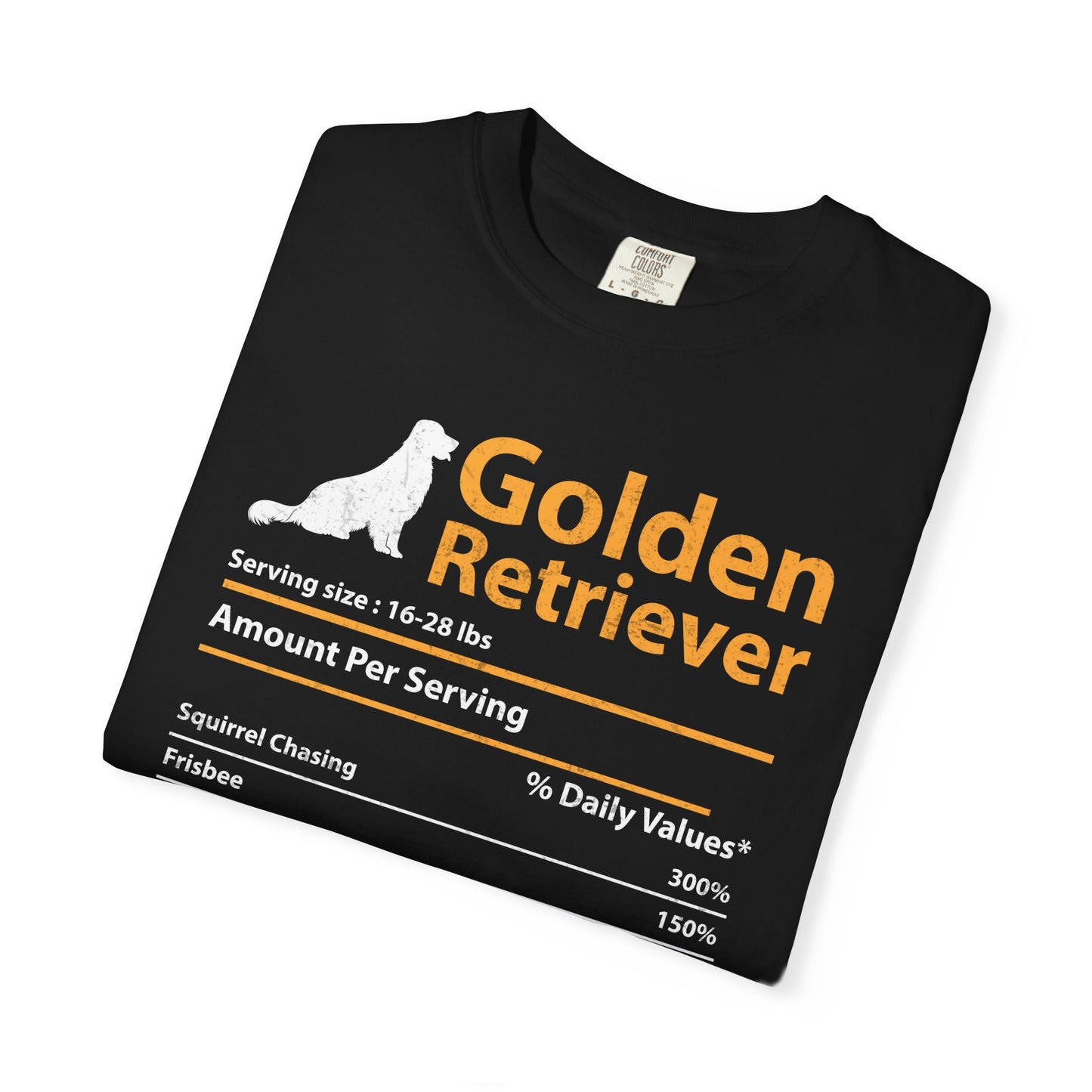 Funny Golden Retriever Facts Nutrition Dog Lover T Shirt For Pet Owners
