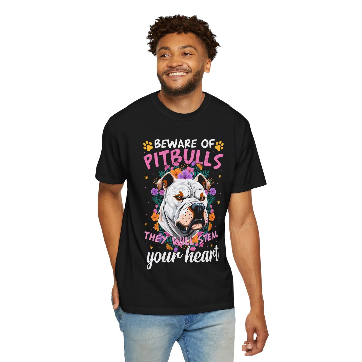 Beware Of Pitbulls Funny Dog Lover T Shirt They Will Steal Your Heart